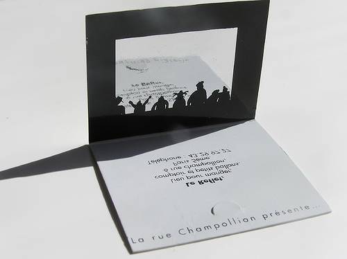 Reflective design – the card is printed in mirror image.