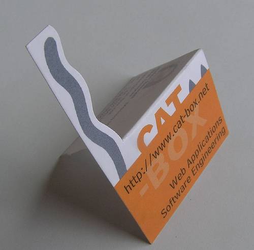 Nice cut out for a cat business card.